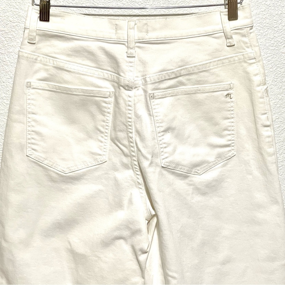 Madewell Woman White Wide Legs Crops Jeans Size 29 - Picture 6 of 14